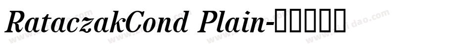 RataczakCond Plain字体转换
